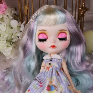 Muñeca Blythe 12" Desnuda Cabello Colorido Personalizado Labios Dudu Cuerpo Articular de Fábrica - Imagen 1 de 3