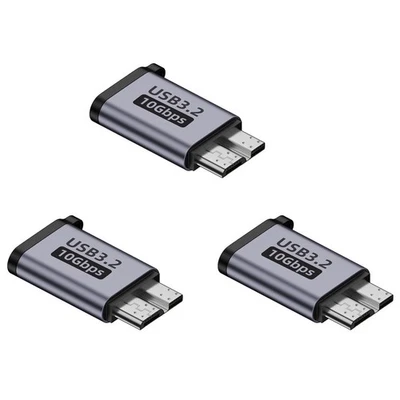 3X Micro-B Male to Type C Female Adapter Type-C USB3.0 Micro-B Connector5279 - Image 1 of 4