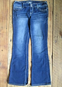 Jeans VANITY 29x33 (30x32) bootcut svasato blu scuro misto cotone denim elasticizzato - Foto 1 di 14