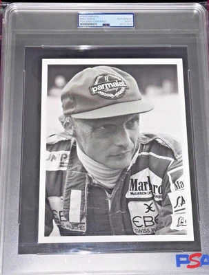 Niki Lauda "Ferrari & McLaren 3x F1 Champ" Signed Photograph Autograph Photo PSA - Image 1 of 4