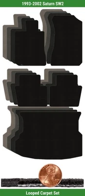 Juego de alfombrillas clásicas personalizadas para Saturn SW2 1993-2002 (5 piezas) #122K Foto 1 de 4