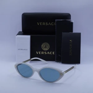 Occhiali da sole Versace VE4469 547172 bianco/blu 54-17-140 nuovi - Foto 1 di 7