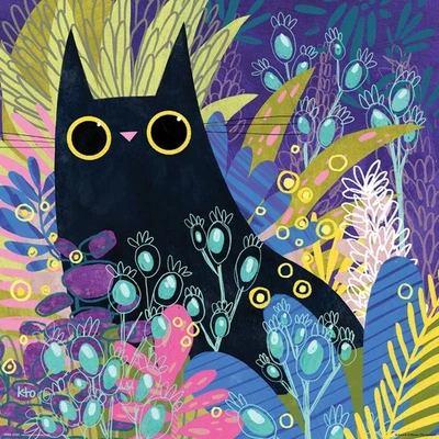 Fred 250 Piece Puzzle ~Black Cat No. 2 ~ Karen Obuhanych ~ SEALED - Image 1 of 3