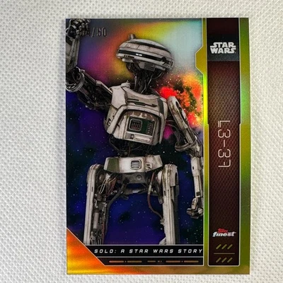 2023 Topps Finest Star Wars #FN-86 L3-37 Gold Refractor /50 - Image 1 of 4