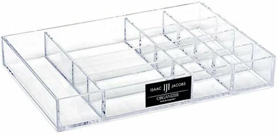Isaac Jacobs 12-Compartment Clear Acrylic Drawer Organizer (9.4" x 6.4" x 1.4") - Image 1 of 4