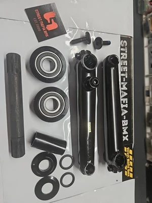 BIELAS para bicicleta BMX EE. UU. BB NEGRAS 170 mm 19 mm 3 piezas SLD BIELA AJUSTE GT Haro SE DK S&M NUEVAS Foto 1 de 4