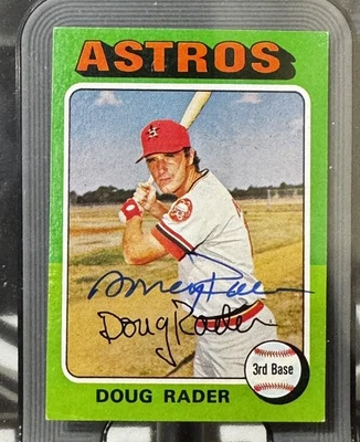 Doug Rader #165 signed autograph auto 1975 Topps MINI Baseball Trading Card - Image 1 of 4