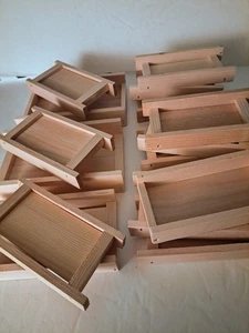 Set of 15 Unfinished Wooden Trays for Crafts, School Projects - Picture 1 of 4