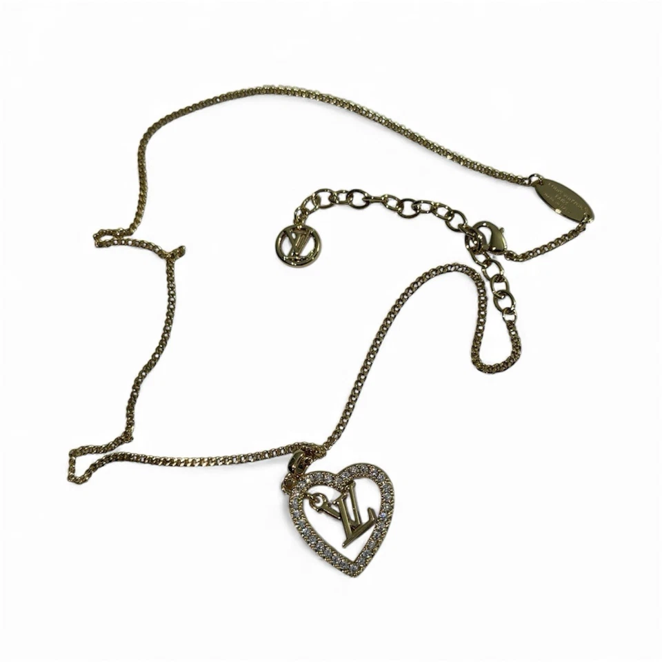 Collar colgante corazón dorado Louis’s Vuitton para mujer Foto 1 de 2