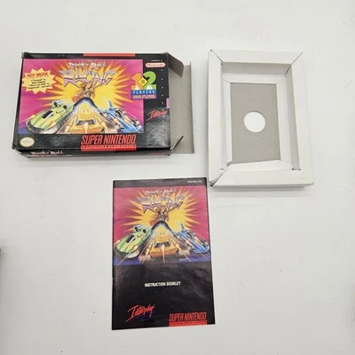 Rock n' Roll Racing (Super Nintendo  SNES Authentic BOX AND MANUAL ONLY - Image 1 of 4