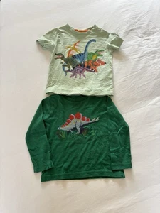 Mini Boden Long Short Sleeve T-Shirt Bundle Green Dinosaur (x 2) – 18-24 Months - Picture 1 of 7