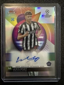 2023-24 Topps Finest UEFA Lewis Miley #A-LW Rookie RC Auto Refractor - Bild 1 von 2