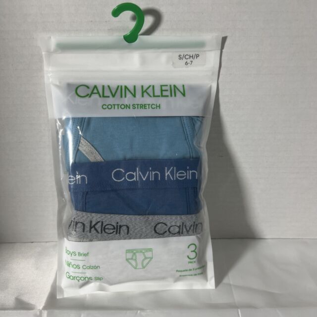 Calvin Klein Boys' Kids Modern Cotton Assorted Briefs Underwear, Multipack,  Blue and Grey Stripe, Blue Bell, Heather Grey, 16-18 : : Clothing,  Shoes & Accessories