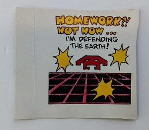 Vintage 80s Scholastic Homework Not Now Arcade Video Game 1.5" Sticker - Bild 1 von 2