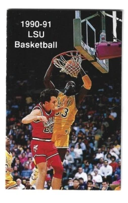 1990-91 LSU Tigers College Basketball schedule - SHAQUILLE O'NEAL - Image 1 of 2