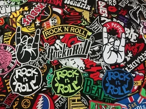 10PCS Mixed Logo Brand Music Punk Rock Heavy Metal Patch Embroidered Iron on sew - Picture 1 of 13