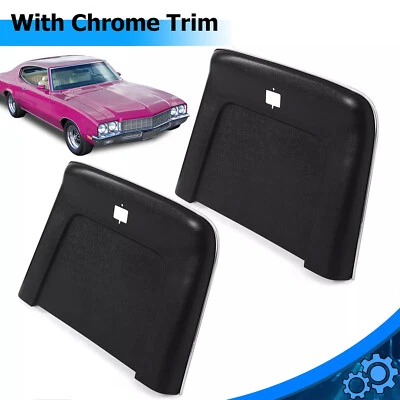 Pair Bucket Seat Seatback & Chrome trim For Chevy Chevelle Pontiac GTO 1969-1972 - Image 1 of 4