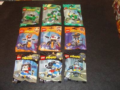 LEGO MIXELS SERIES 9 COMPLETE SET OF 9 SWEEPZ COBRAX MYSTO SCREENO CAMSTA NEW - Image 1 of 4