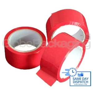12 Rollen ROT FARBIG Verpackung Paketband 50 mm x 66M 2" - Bild 1 von 7
