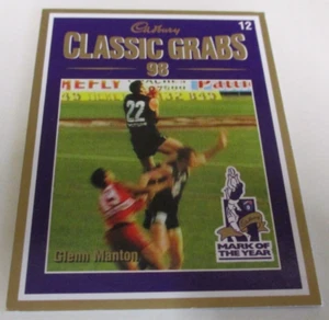 Glenn Manton - Carlton Football Club - AFL - Cadbury - Classic Grabs Card - 1998 - Picture 1 of 4