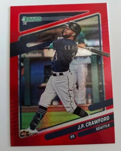 2021 Donruss Baseball Red Foil J.P. Crawford #159/2021 Seattle Mariners - Picture 1 of 2