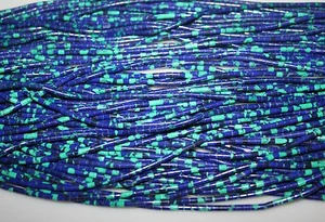 Azurit Blau Grün Edelstein Rohr Perlen 3x4 mm 23 Zoll Strang 1116 - Bild 1 von 3