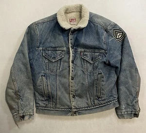 Vintage Levi's San Francisco Denim Sherpa Lined Jean Jacket USA Made Size 42 R - Picture 1 of 24