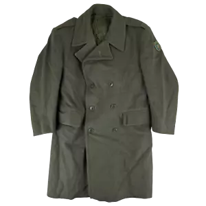 Italian Army Greatcoat Khaki Wool Vintage 60s Alpine Brigade Large - Picture 1 of 11