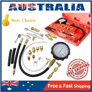 Universal Fuel Injection Gauge Pressure Tester Test Kit Car System Pump Tool Set - Picture 1 of 13