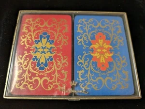 Vintage Hallmark Playing Cards 2 Complete Sealed Decks In Original Plastic Case - Picture 1 of 11