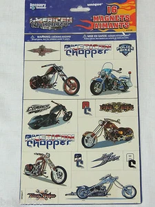 AMERICAN CHOPPER  16- MAGNETS - VARIOUS SIZES -  PARTY SUPPLIES - Picture 1 of 1
