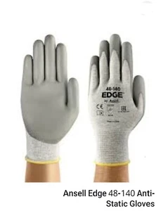 12 pcs Ansell Edge 48-140 Anti-Static Gloves medium (Size 8) 12pcs - Picture 1 of 5