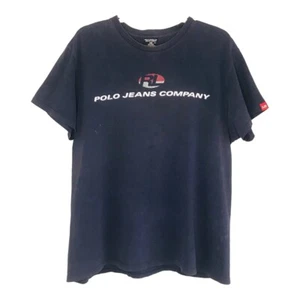 Vintage Polo Jeans Co T Shirt Uomo 2XL Blu Ralph Lauren Distressed Y2K - Foto 1 di 10