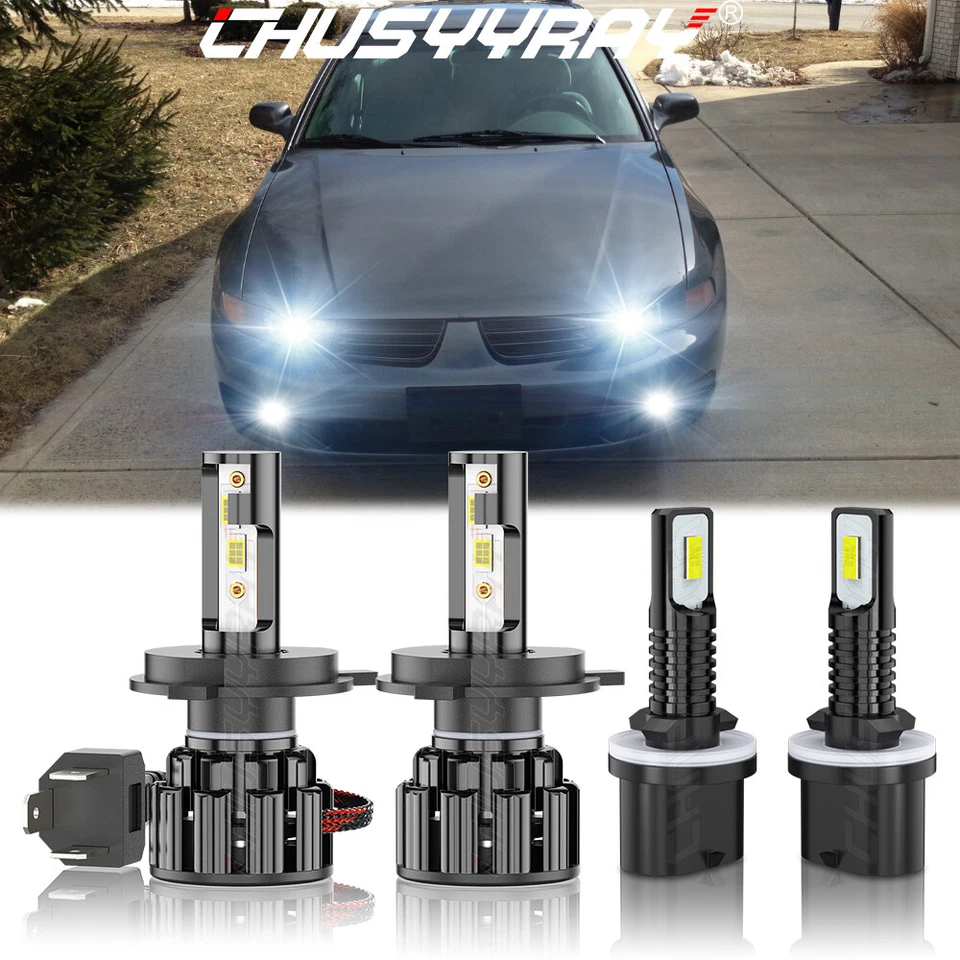 For Mitsubishi Galant 1999-2003 Combo 9003/H4 880 LED Headlight Fog Light 4Bulbs - Image 1 of 4