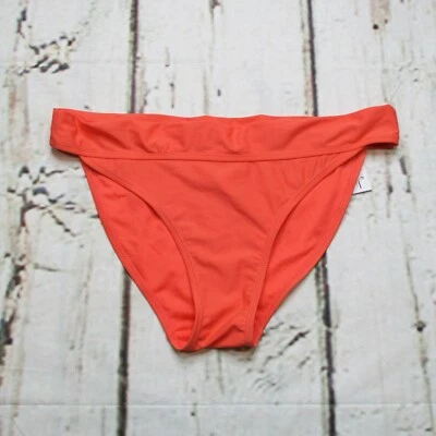 Nicole Miller Womens Large (12/14) High Cut Hipster Bikini Bottoms Coral NWT  - Image 1 of 4