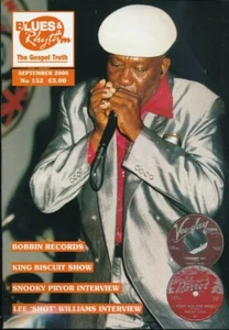 tk- Blues magazines-BLUES & RHYTHM #152-September 2000-Bobbin label,Snooky Pryor - Imagen 1 de 1