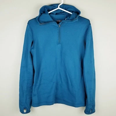 Merrill Women's 1/4 Zip Up Hooded Jacket Sweater Active Selectwick Blue M - Image 1 of 4