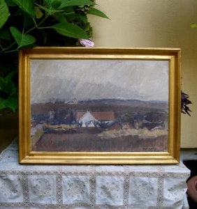 Ernst Syberg (1906) Herbststurm über Vellerup, Dänemark. Ausgestellt 1965. - Bild 1 von 8