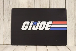 GI Joe Tin Metal Sign G.I. Poster Flag Banner Logo Boys Room Decor Man Cave - Picture 1 of 4