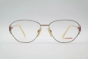 Vintage Menrad 498-650 Silver Gold Purple Oval Glasses Frame NOS - Picture 1 of 6