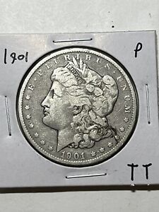 1901-P Morgan Silver Dollar VF Details Better Date
