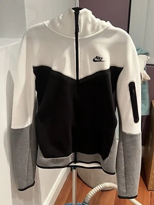 Nike Sportswear Tech Fleece Hoodie - White, Black & Grey - Size Small - image 1 of 2