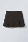 WEEKDAY ASOS Pleated Mini Sport Skirt Black - Size Medium BNWT