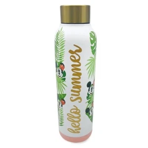 Disney Store Mickey & Minnie Mouse Tropical Stainless Steel Water Bottle Tumbler - Picture 1 of 3