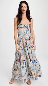 Zimmermann ‘Clover Tie Front Midi Dress’ - Topaz Peony Floral - Size US 8 / AU 2 - Picture 1 of 18