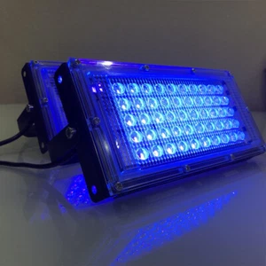 Ultra Slim Violet UV LED Lamp Blacklight Flood Light Plug 110V/220V Dry Stains - Picture 1 of 9