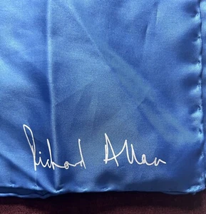Vibrant Blue Vintage Silk Scarf-By RICHARD ALLAN-Hand Rolled Hem - 29”x29” Size - Picture 1 of 5