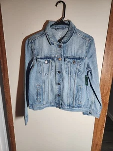 Gap Kids Denim Jacket Girls 14-16 Size XXL Y2k NWT Button Up - Picture 1 of 9