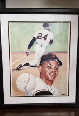 Willie MAYS Autographed signed FRAME BASEBALL PHOTO Picture Tristar COA Limited - Image 1 of 4