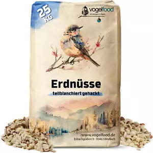 25kg Erdnüsse teilblanchiert gehackt Vogelfutter Erdnussbruch Eichhörnchenfutter - Bild 1 von 7